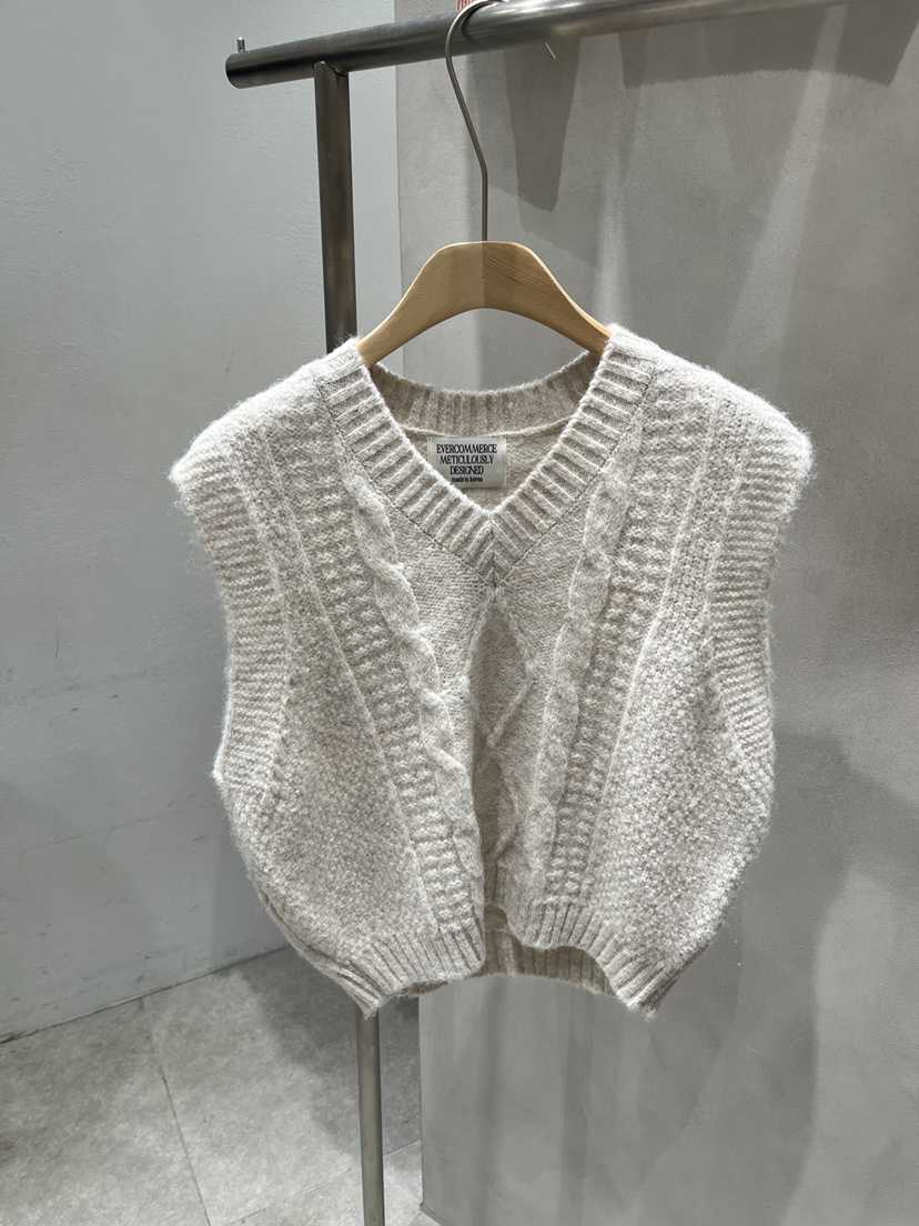 EVERCOMMERCE METICULOUSLY DESIGNED東大門㊣代購女裝新品時尚吊帶背心羊毛EVERCOMMERCE吊帶/背心