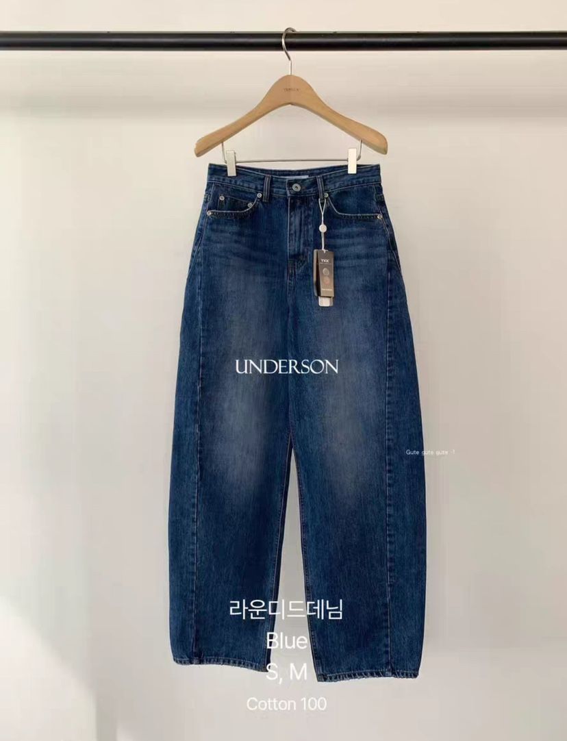 UNDERSON東大門㊣直郵女裝新款推薦休閑時尚熱賣25秋冬牛仔褲UNDERSON牛仔褲