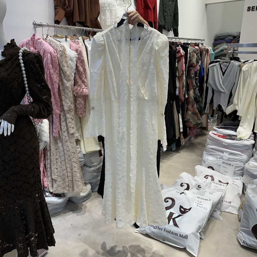 SENSIBLE-S韓國直郵㊣女裝新品25秋冬熱賣職業真品連衣裙蕾絲SENSIBLE連衣裙
