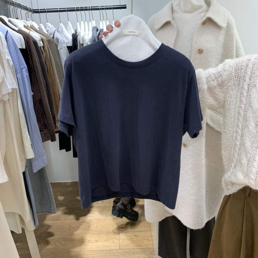 VERVEINE東大門㊣代購女士新品25秋冬真品熱賣時尚T恤短款棉VERVEINET恤