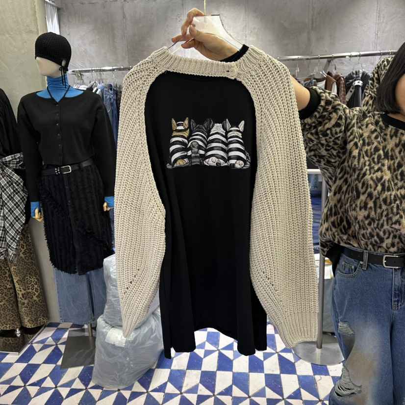 AMOUR東大門㊣代購女士新品人氣真品時尚25秋冬針織衫不含內搭AMOUR針織衫