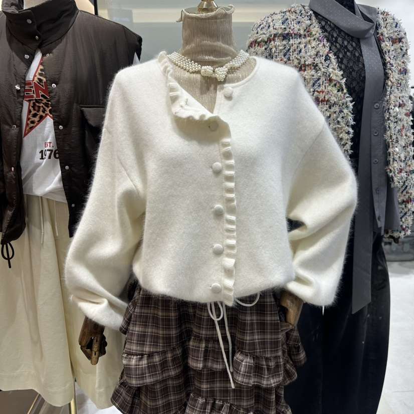 JENNY 1976東大門㊣代購女士新品時尚針織衫不含內搭不含項鏈安哥拉JENNY 1976針織衫