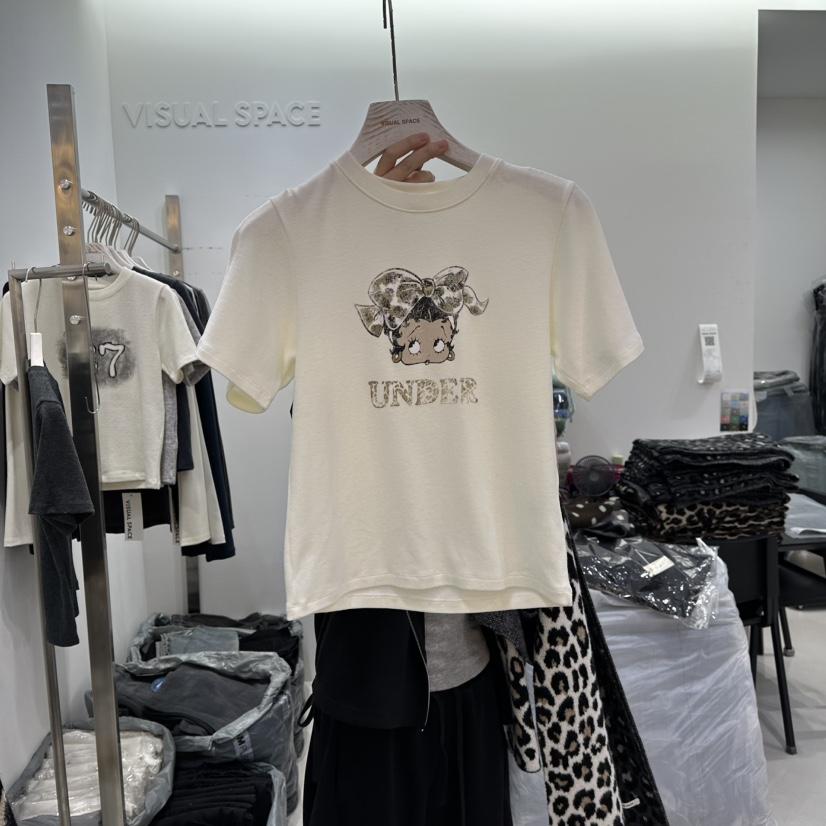 VISUAL SPACE韓國代購㊣女裝新品熱賣推薦時尚真品25秋冬T恤VISUAL SPACET恤