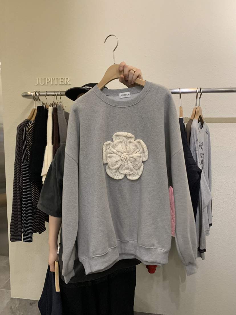 JUPITER東大門㊣直郵女士新品真品推薦時尚25秋冬休閑衛衣刺繡JUPITER衛衣