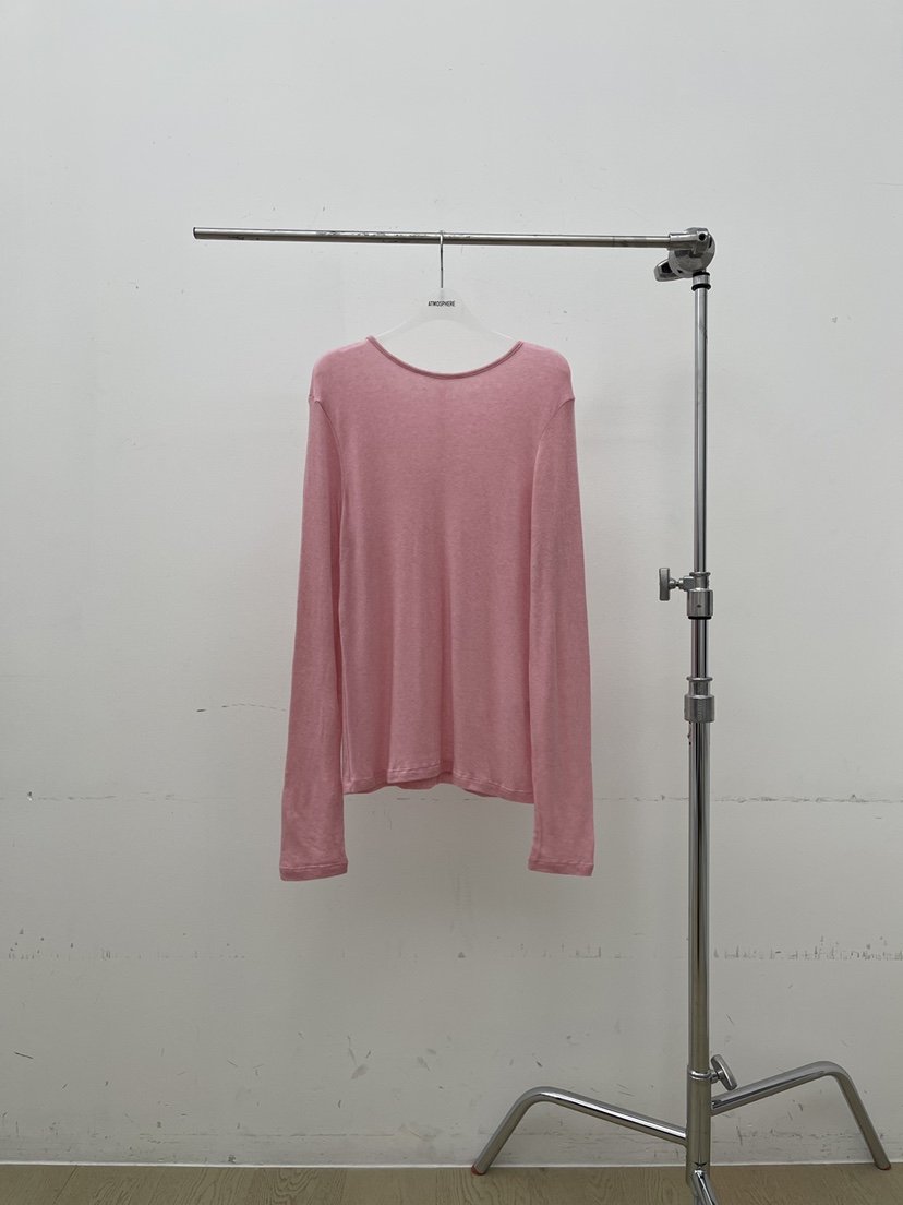 ATMOSPHERE東大門㊣實拍女裝新款25秋冬真品長袖T恤羊毛絲綢ATMOSPHERE/BLING長袖T恤