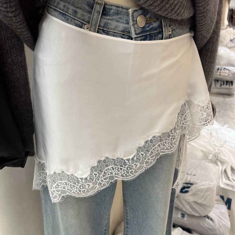 MURR韓國代購㊣女裝新品人氣休閑推薦職業熱賣真品短裙蕾絲MURR短裙