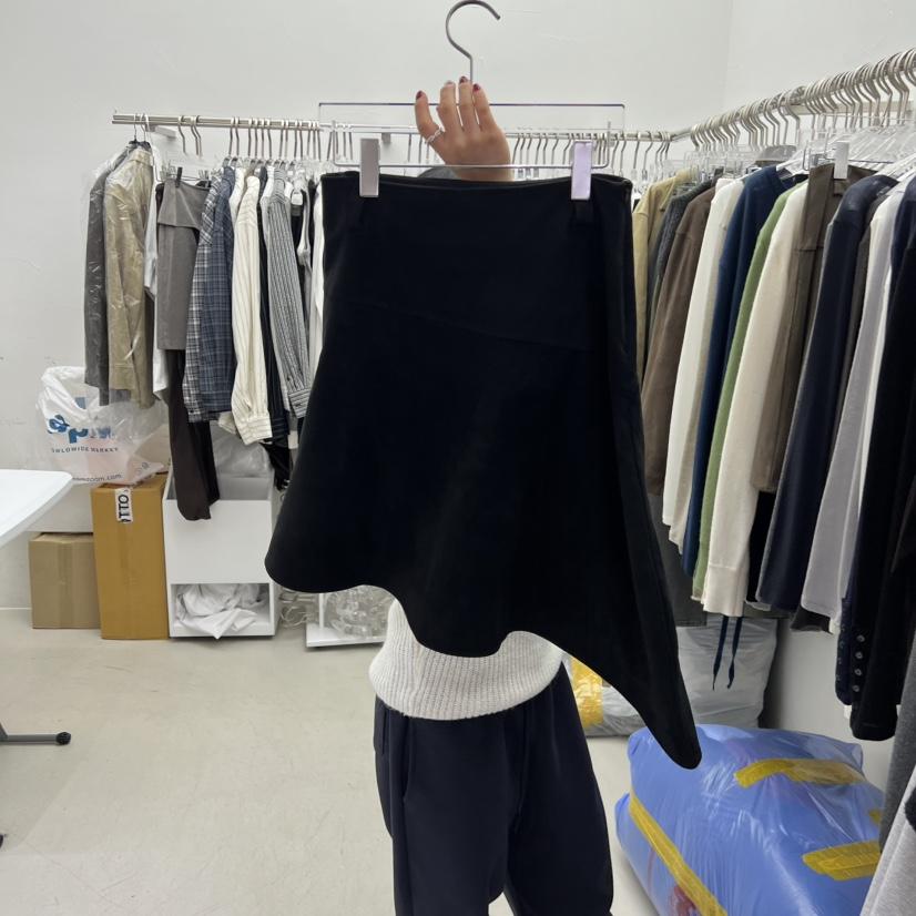 PADO韓國代購㊣女士新品休閑25秋冬時尚半身裙中短裙絨面革PADO半身裙/中短裙