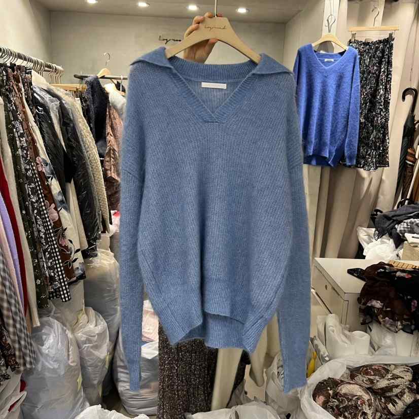 LOGROAD東大門㊣實拍女士新品人氣推薦熱賣25秋冬毛衣馬海毛LOG ROAD毛衣