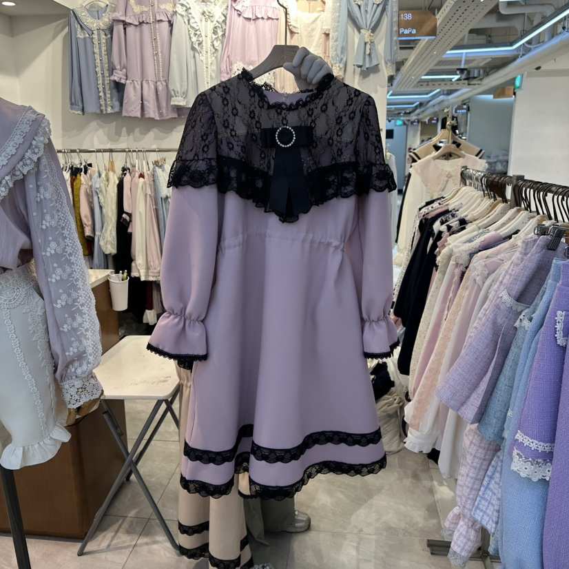 PAPA韓國代購㊣女裝新品人氣25秋冬休閑職業真品推薦連衣裙PAPA連衣裙