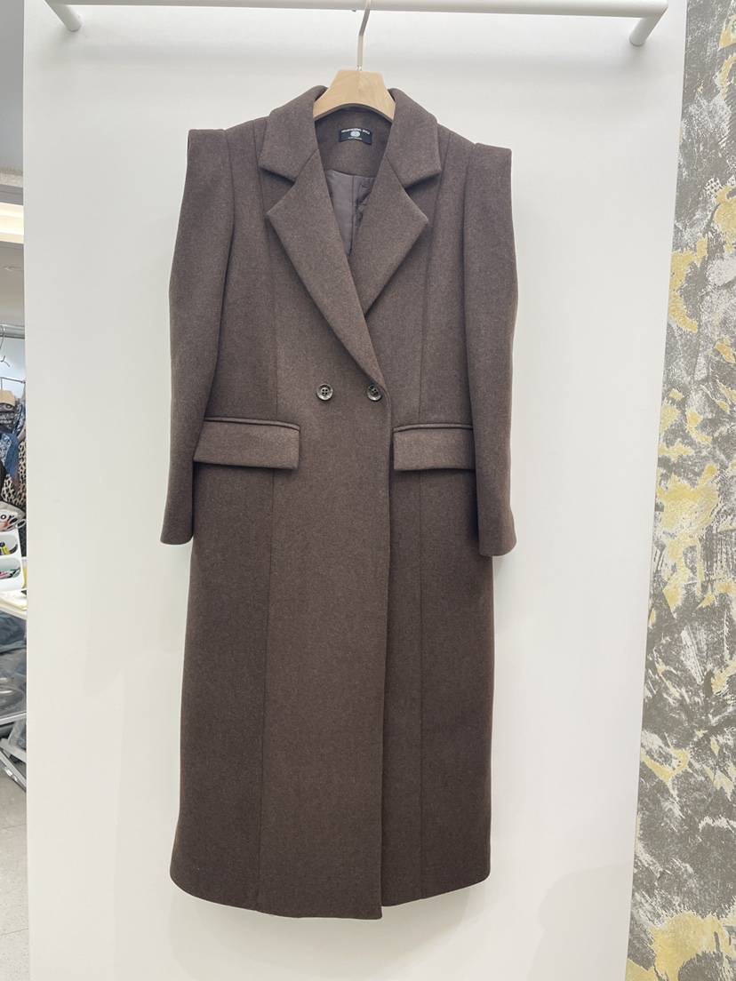 NYLON韓國直郵㊣女士新品25秋冬推薦休閑中長款大衣不含項鏈NYLON中長款大衣