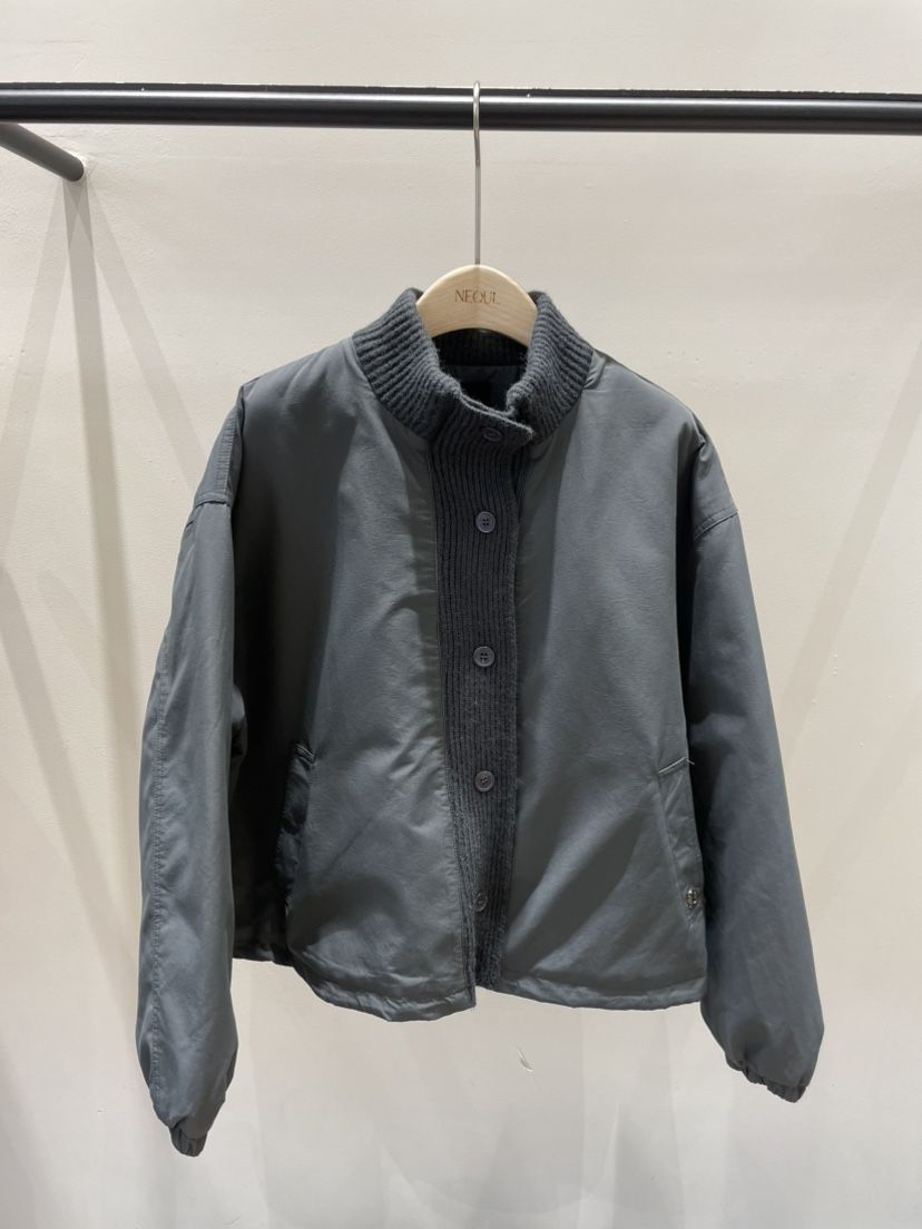 NEOUL韓國直郵㊣女裝新品25秋冬推薦休閑職業真品短款棉服絎縫NEOUL/ahin雙領標簽短款棉服