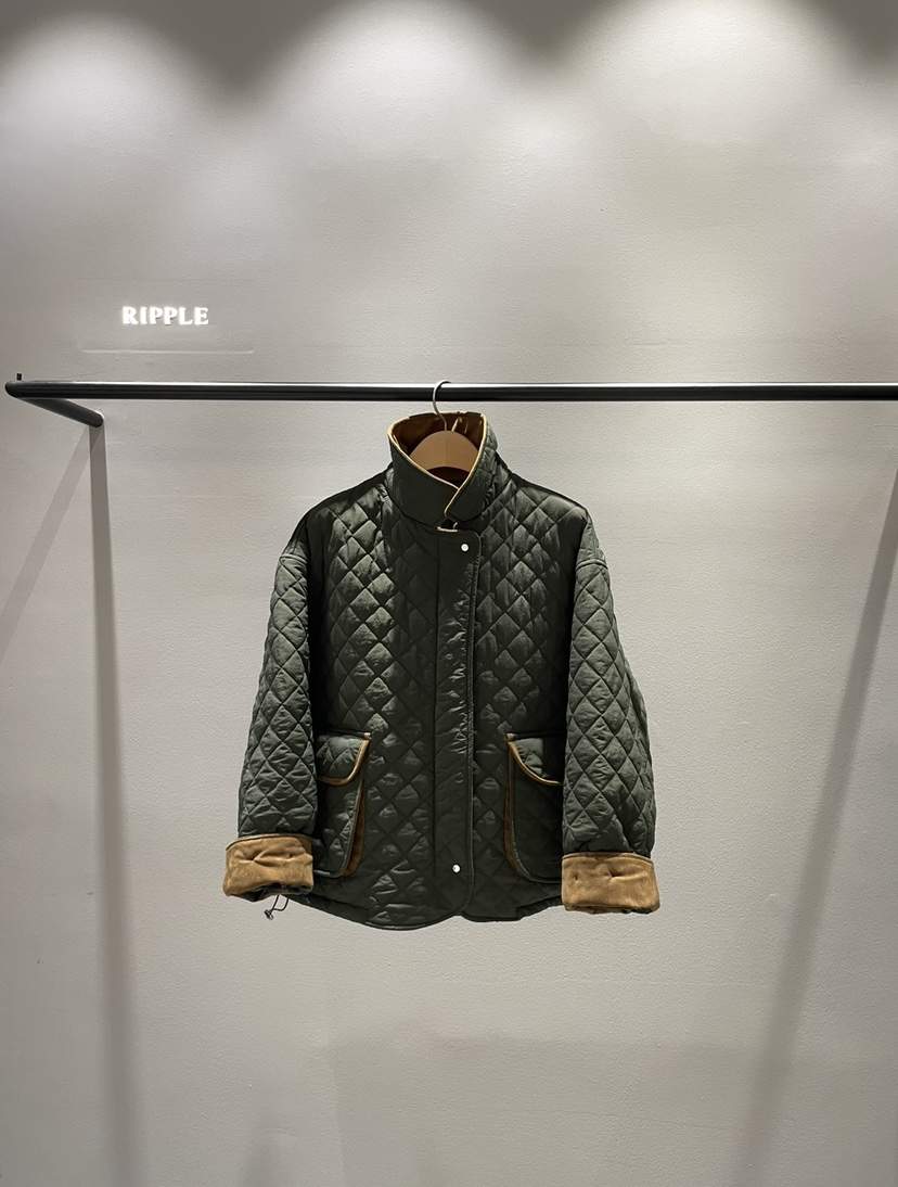 RIPPLE韓國直郵㊣女裝新款職業真品25秋冬推薦短款棉服絎縫RIPPLE短款棉服