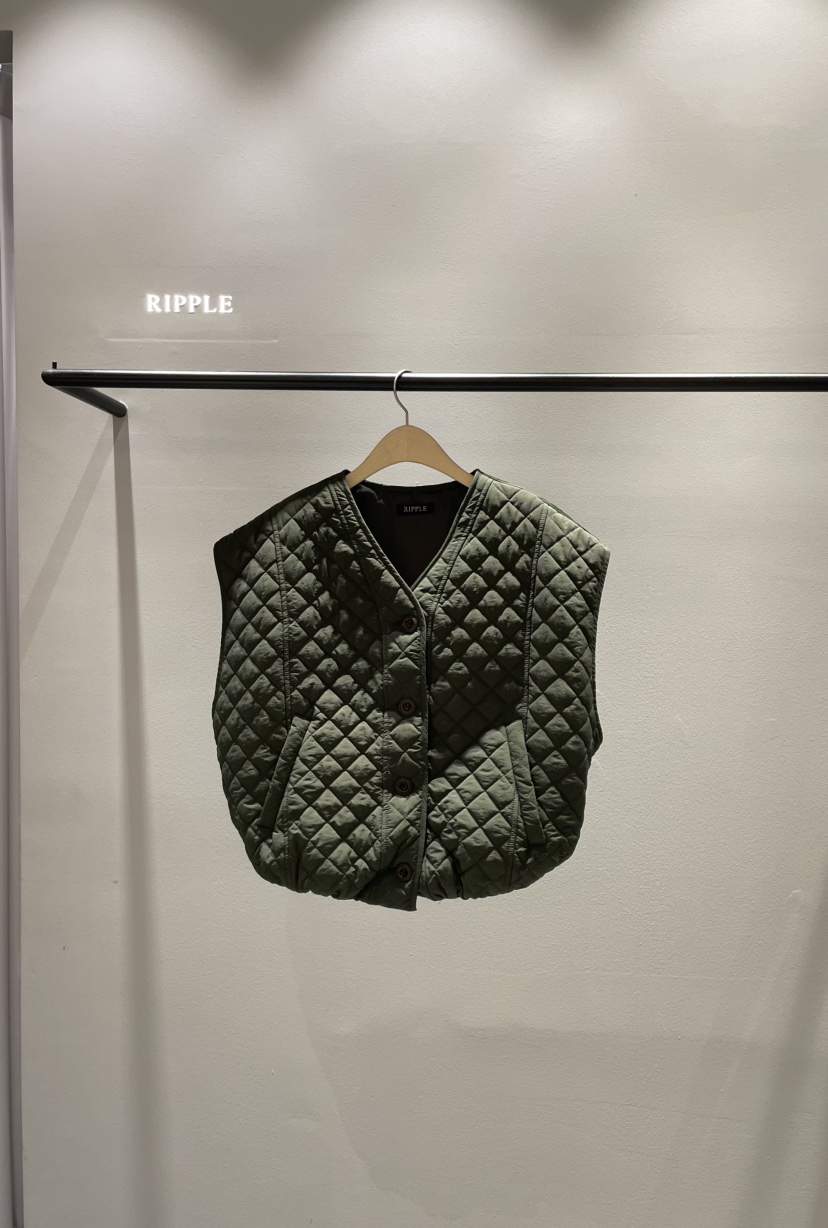 RIPPLE韓國代購㊣女士新品25秋冬真品職業推薦人氣馬甲絎縫RIPPLE馬甲