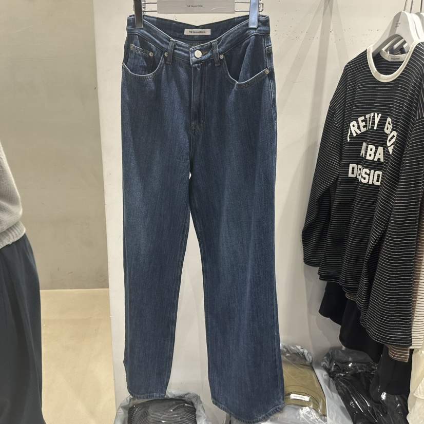 THE SECOND GROW韓國代購㊣女裝新款職業真品時尚推薦牛仔褲THE SECOND GROW牛仔褲