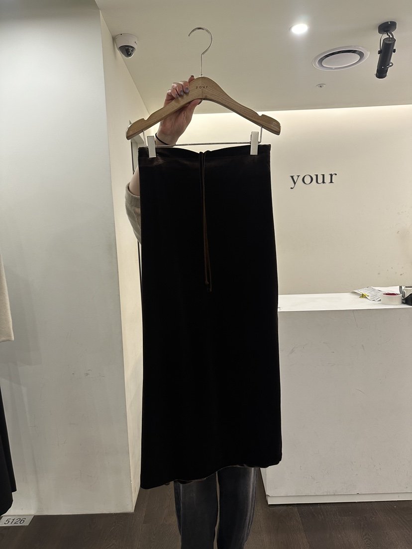 YOUR-P東大門㊣直郵女裝新品25秋冬熱賣人氣真品長裙天鵝絨YOUR-P長裙