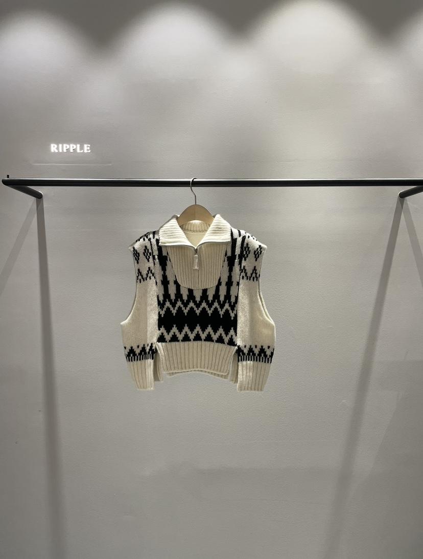RIPPLE韓國直郵㊣女裝新品時尚真品職業休閑人氣推薦25秋冬馬甲RIPPLE馬甲