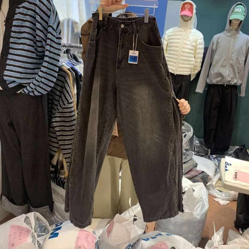 GARMENTS-A韓國代購㊣女士新品休閑25秋冬人氣職業推薦牛仔褲GARMENTS-A牛仔褲