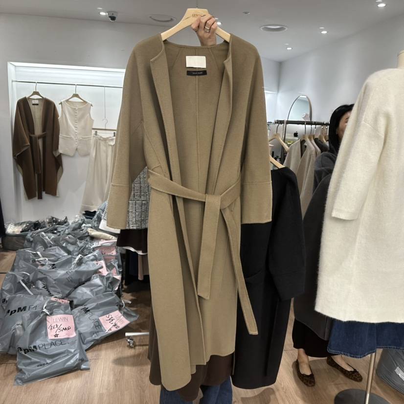 LEWIN東大門㊣直郵女裝新品熱賣時尚25秋冬休閑人氣長款風衣LEWIN長款風衣