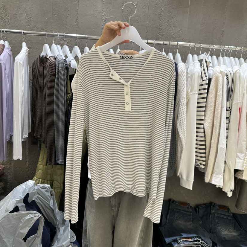 MIXXIN東大門㊣實拍女裝新款職業人氣真品熱賣休閑時尚長袖T恤MIXXIN長袖T恤