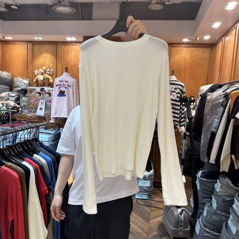 GARMENT-P東大門㊣代購女裝新品人氣推薦休閑長袖T恤天絲羊毛GARMENT長袖T恤