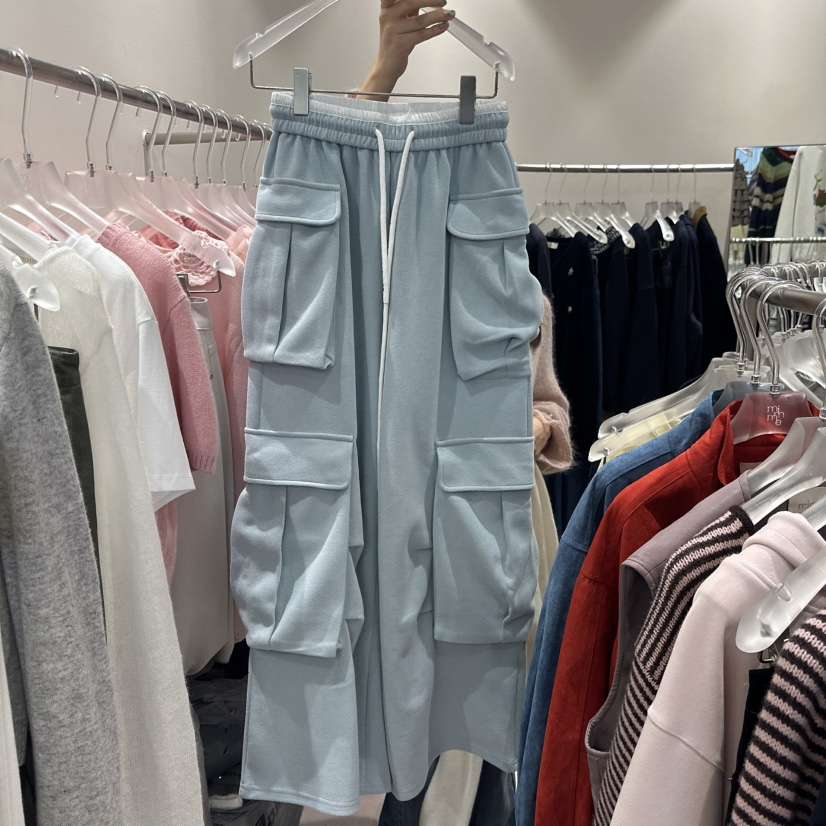 MIMME韓國代購㊣女士新款時尚熱賣休閑真品25秋冬休閑褲口袋加絨MIMME休閑褲