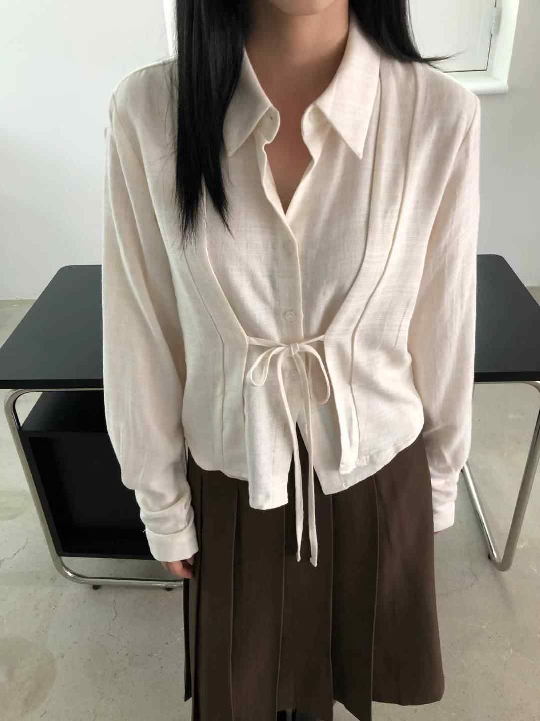 M.STORY韓國直郵㊣女士新品休閑時尚真品職業人氣襯衫蕾絲衫M.STORY襯衫/蕾絲衫