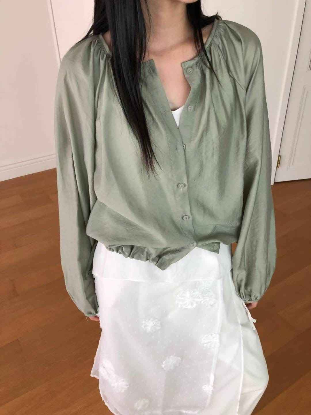 M.STORY韓國直郵㊣女裝新品熱賣時尚人氣25秋冬襯衫蕾絲衫M.STORY襯衫/蕾絲衫