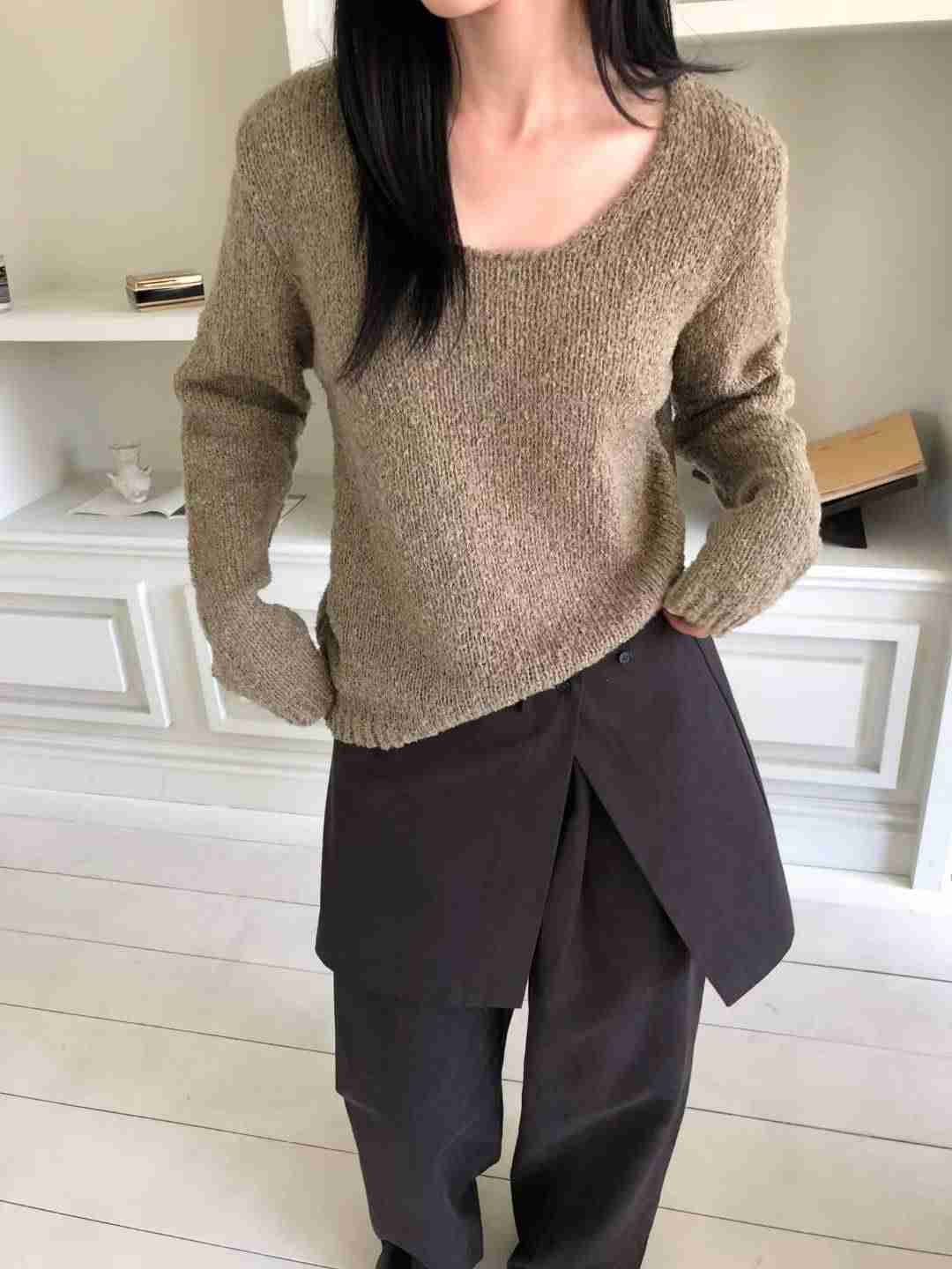M.STORY東大門㊣實拍女士新款推薦時尚真品人氣職業針織衫M.STORY針織衫