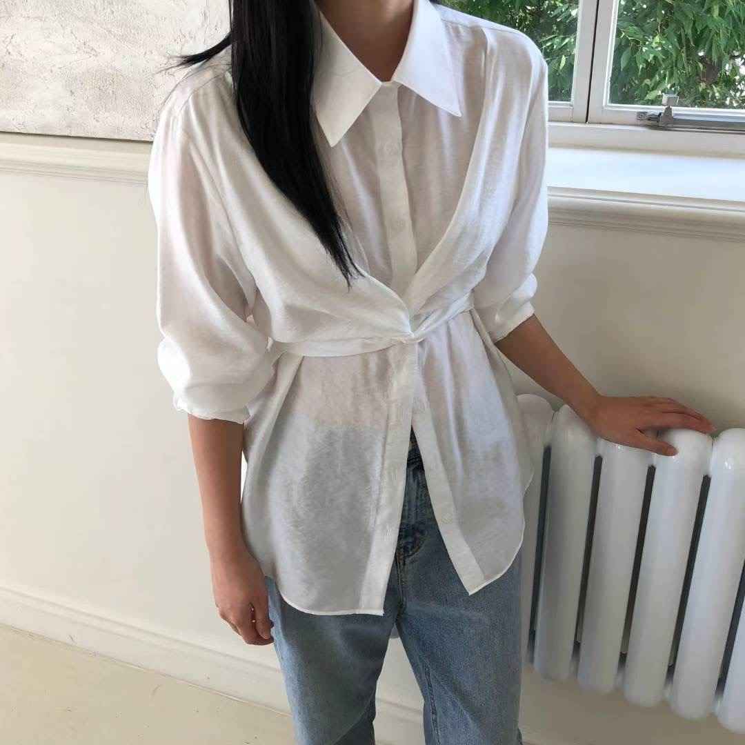 M.STORY韓國直郵㊣女裝新品真品時尚休閑熱賣人氣襯衫蕾絲衫M.STORY襯衫/蕾絲衫