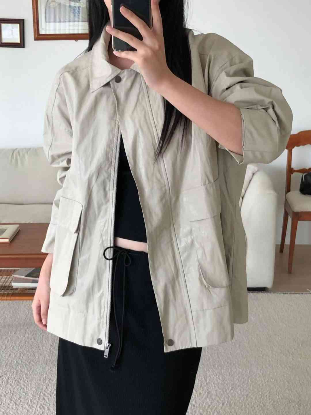 M.STORY東大門㊣實拍女裝新品25秋冬休閑職業熱賣夾克皮革M.STORY夾克