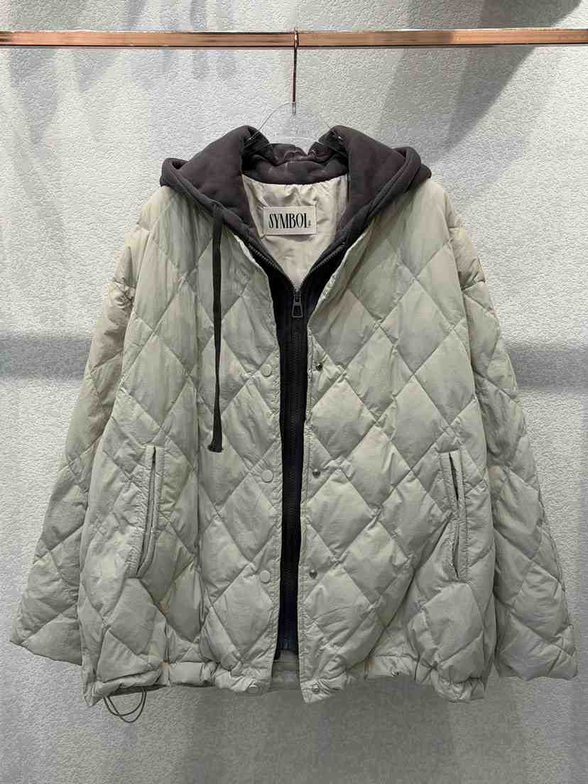 SYMBOL韓國代購㊣女裝新品職業推薦25秋冬人氣真品短款棉服絨SYMBOL短款棉服