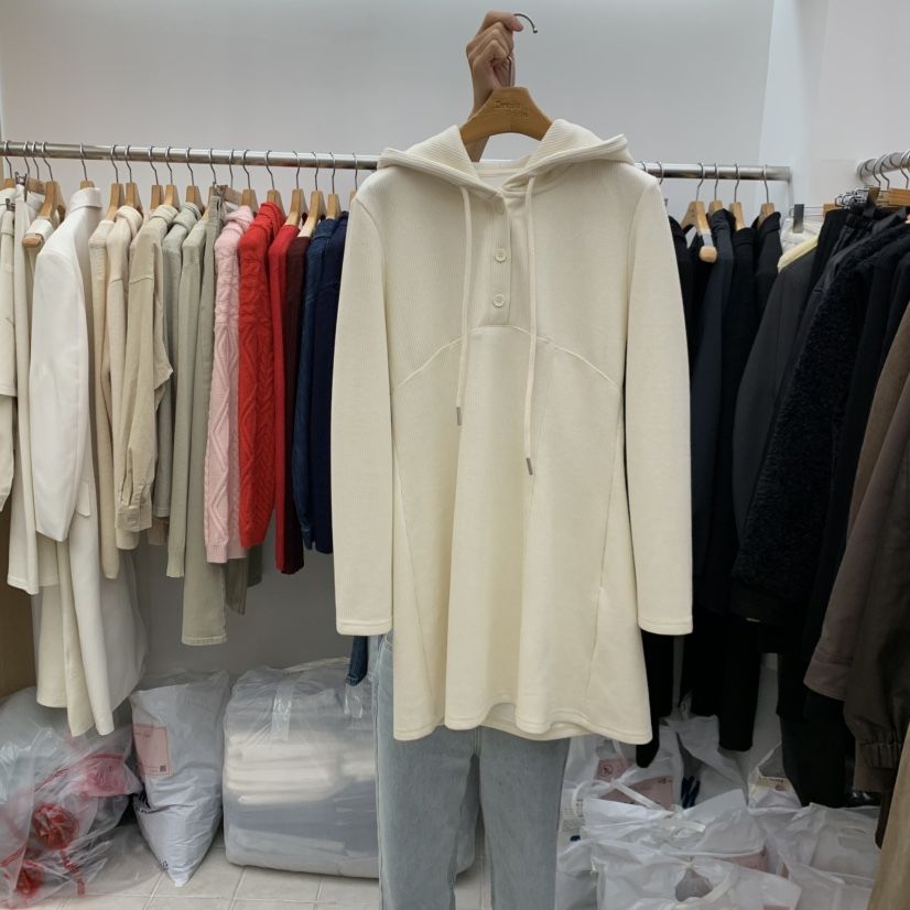 DRESS ROOM韓國代購㊣女士新款人氣時尚休閑連衣裙燈芯絨連帽DRESS ROOM連衣裙