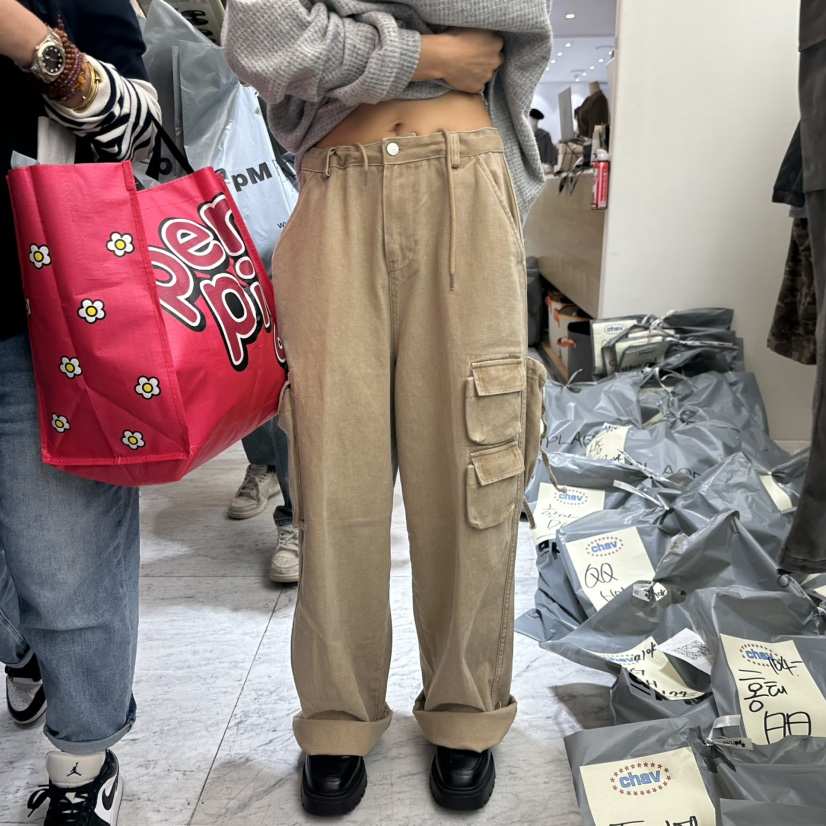 CHAV東大門㊣代購女裝新品時尚職業推薦真品休閑休閑褲工裝褲CHAV休閑褲