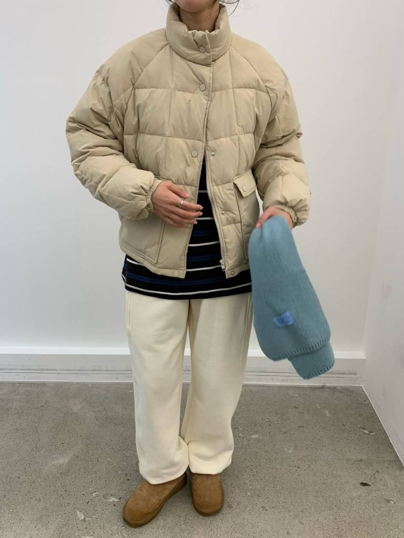 COBALT BLUE韓國代購㊣女士新款時尚推薦休閑短款棉服填充COBALT BLUE短款棉服