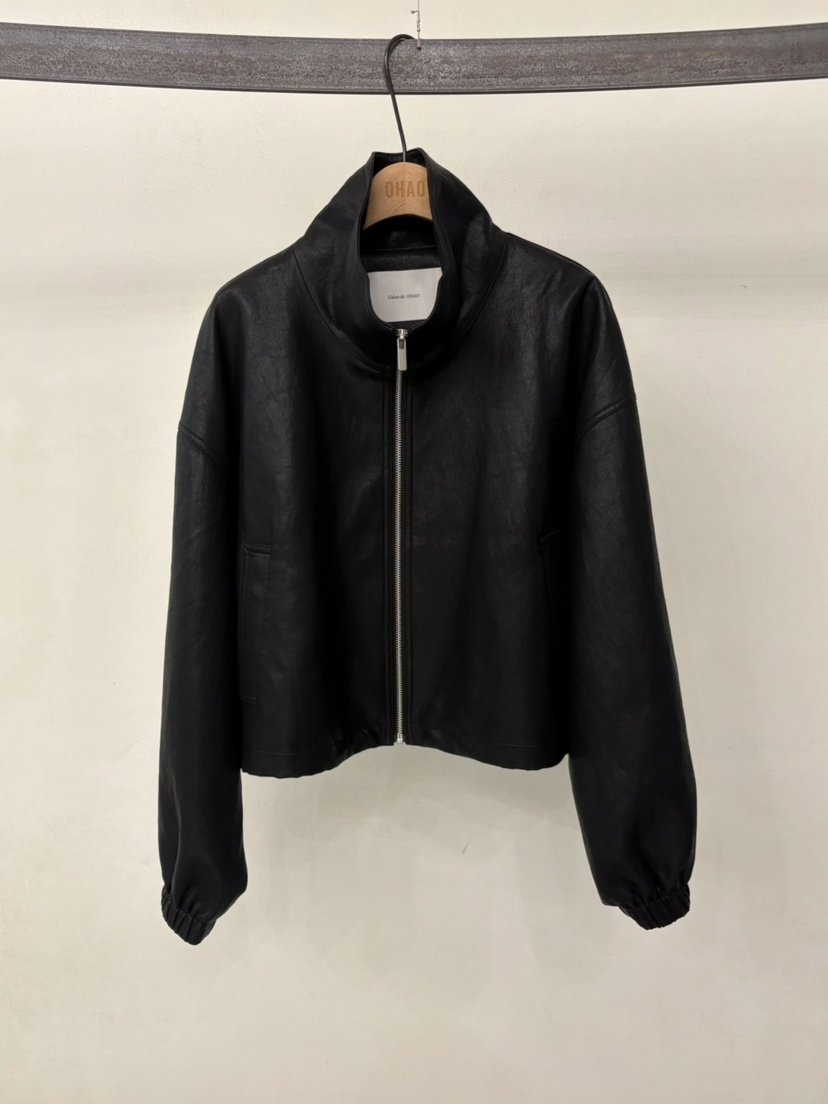 OHAO韓國直郵㊣女裝新品人氣熱賣時尚推薦真品25秋冬職業皮衣OHAO/HA MONG皮衣