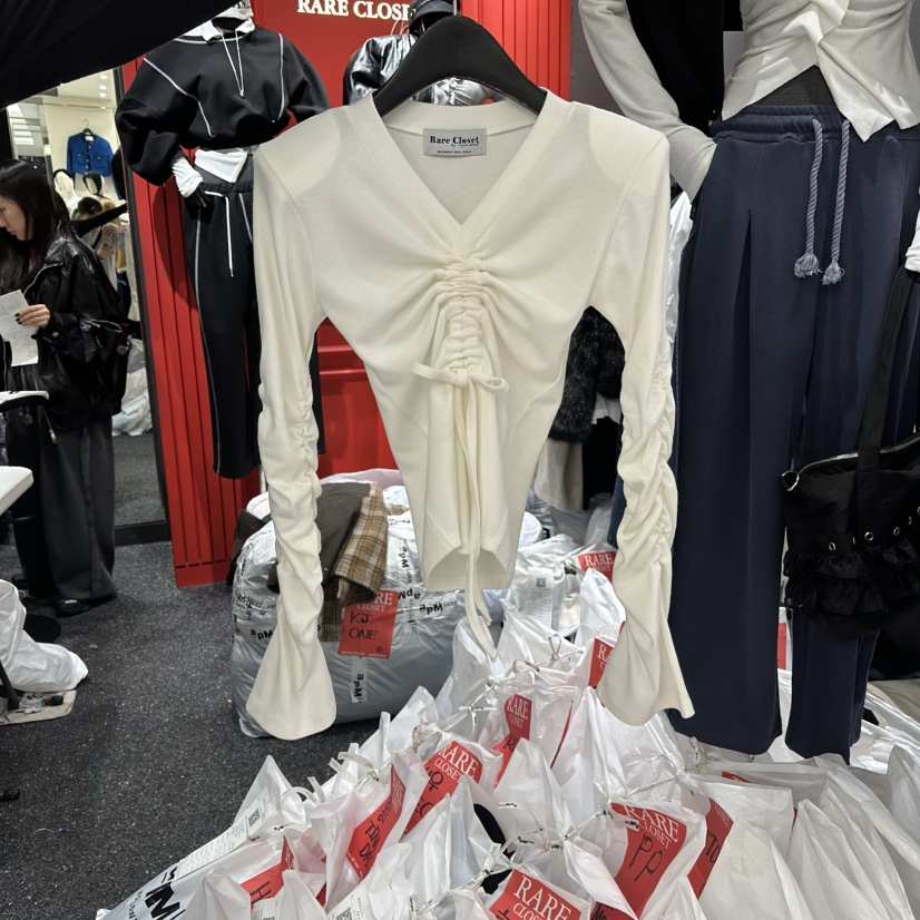 RARE CLOSET東大門㊣實拍女士新款25秋冬推薦人氣真品長袖T恤RARE CLOSET長袖T恤