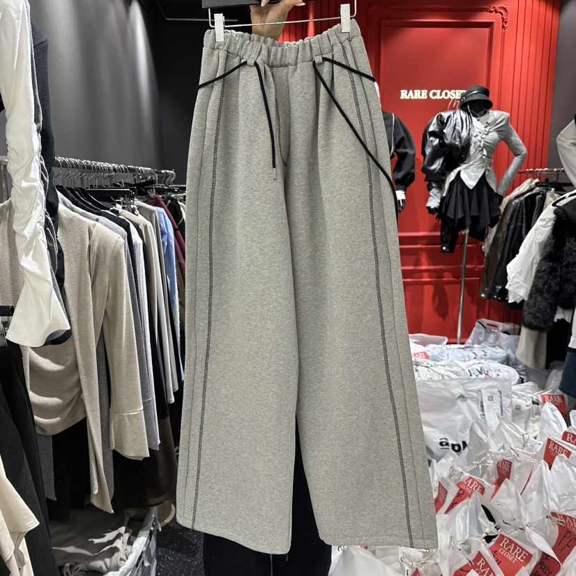 RARE CLOSET東大門㊣實拍女士新品25秋冬人氣休閑褲含腰繩RARE CLOSET休閑褲