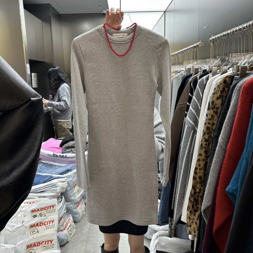 MADCITY東大門㊣直郵女士新款真品推薦休閑25秋冬職業連衣裙MADCITY連衣裙