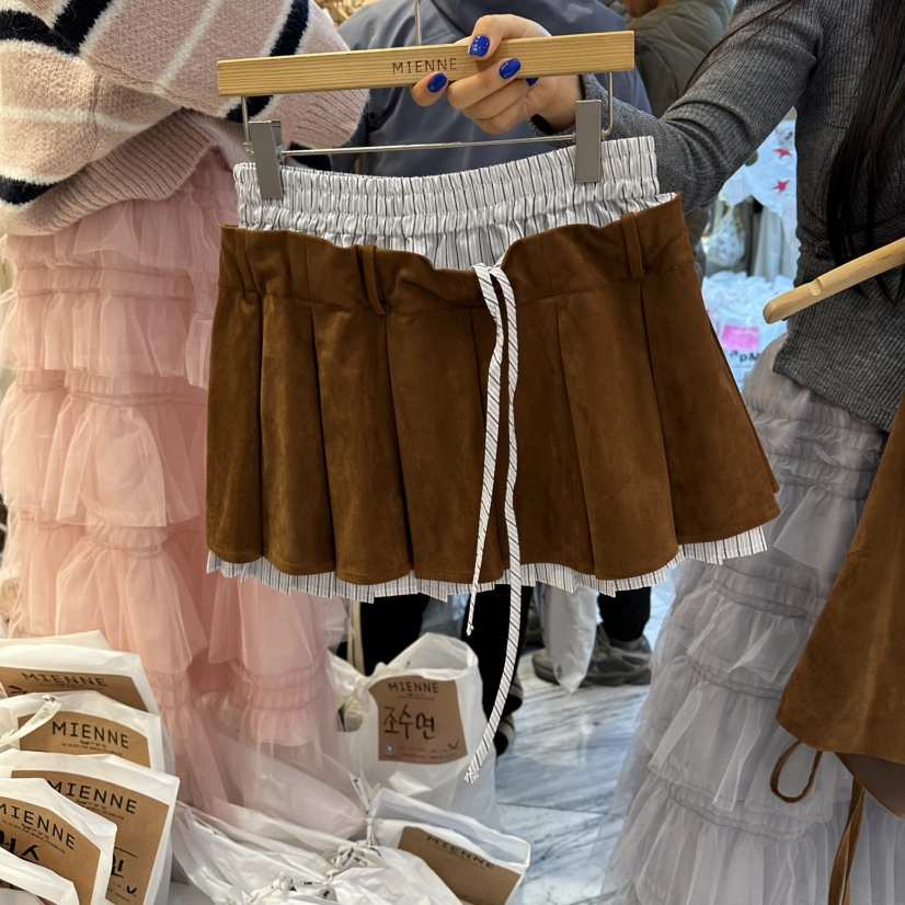 MIENNE韓國代購㊣女裝新品休閑職業25秋冬人氣推薦真品短裙MIENNE短裙