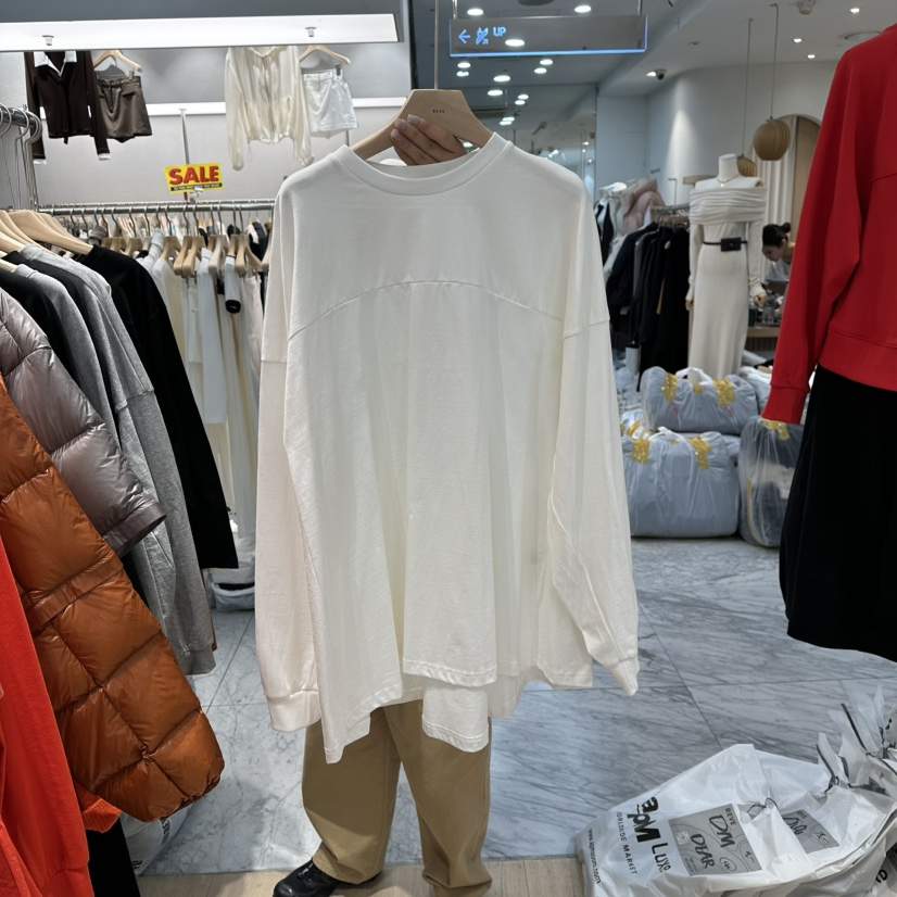 REVE-L東大門㊣實拍女裝新品熱賣25秋冬人氣推薦時尚長袖T恤REVE-L長袖T恤