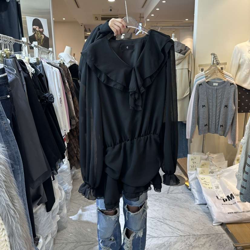 CHEAP-CHIC東大門㊣代購女裝新款真品人氣職業襯衫蕾絲衫腰帶CHEAP-CHIC/CHARLES THE SECOND襯衫/蕾絲衫