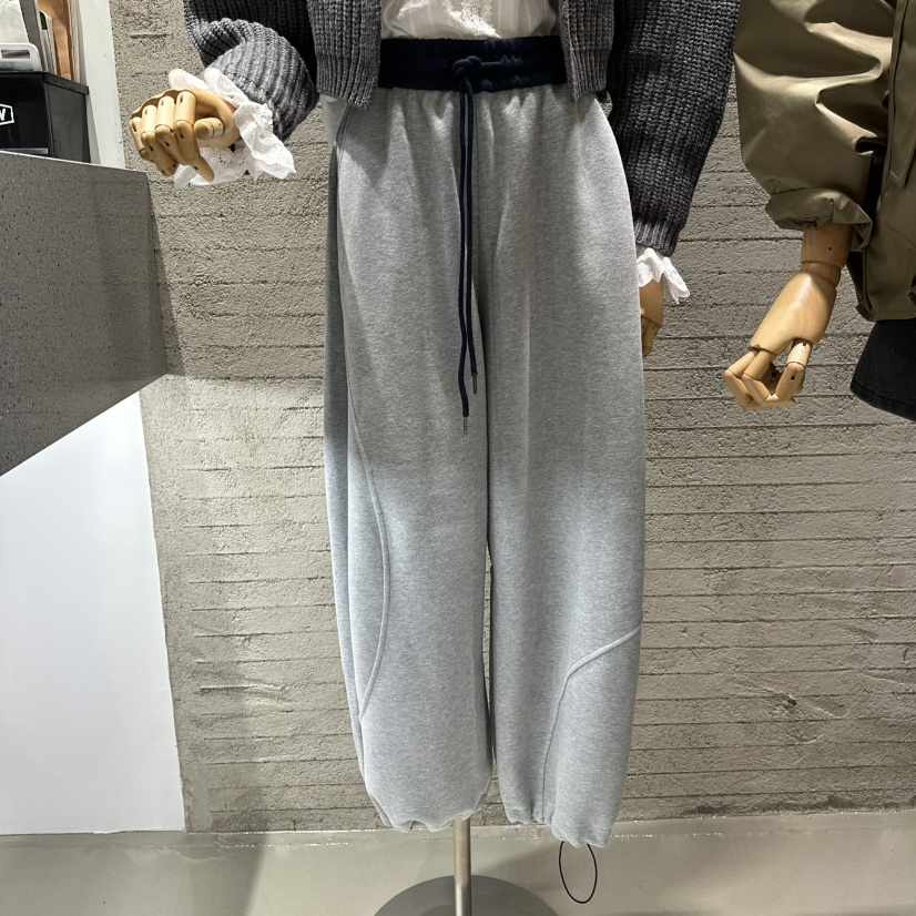 JUNI韓國直郵㊣女士新款熱賣25秋冬人氣真品時尚休閑褲加絨my juni休閑褲