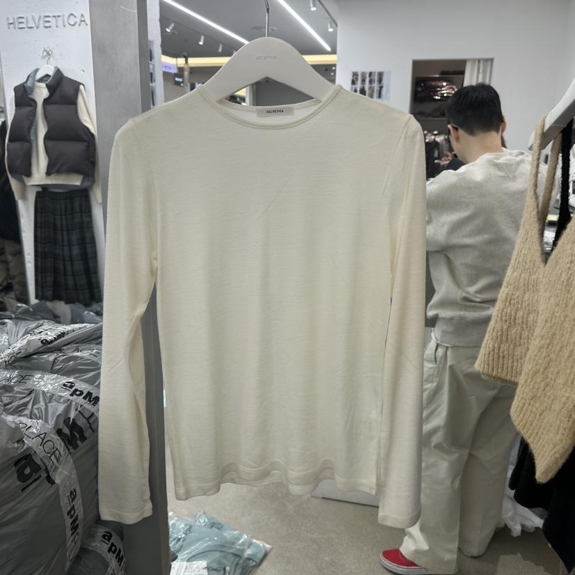HELVETICA韓國直郵㊣女士新品時尚熱賣真品推薦長袖T恤羊毛HELVETICA長袖T恤