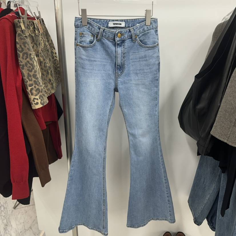 TOPDRESSING韓國代購㊣女裝新款熱賣真品職業25秋冬時尚牛仔褲TOPDRESSING牛仔褲