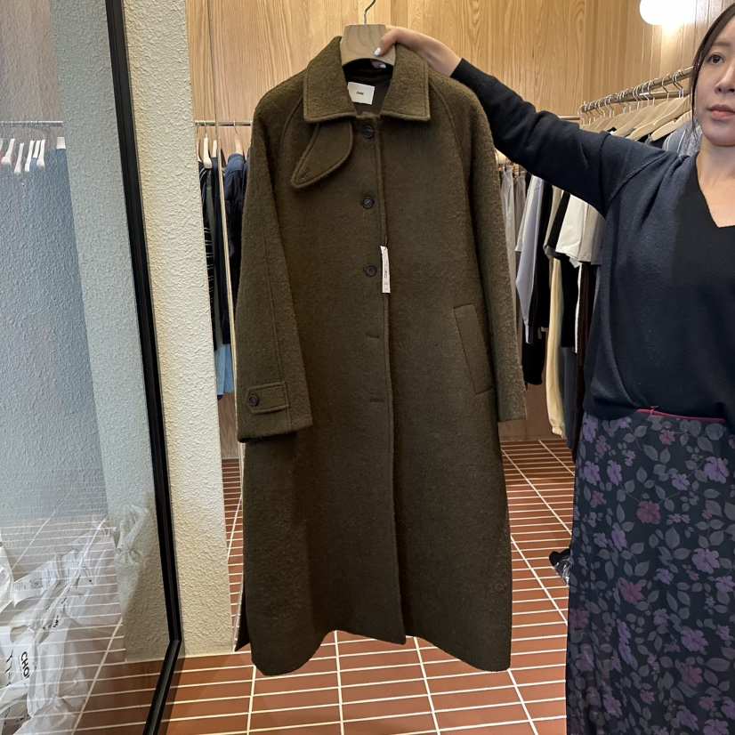 CHOI-L東大門㊣代購女裝新款真品熱賣25秋冬時尚長款風衣羊駝CHOI長款風衣