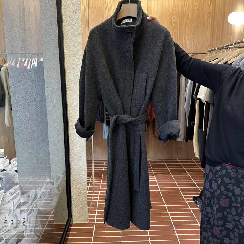 CHOI-L韓國直郵㊣女士新款休閑真品職業25秋冬人氣中長款大衣CHOI中長款大衣