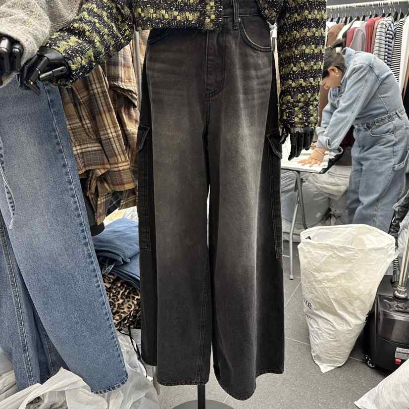A-DEL韓國直郵㊣女裝新品推薦真品時尚熱賣25秋冬牛仔褲口袋A-DEL牛仔褲