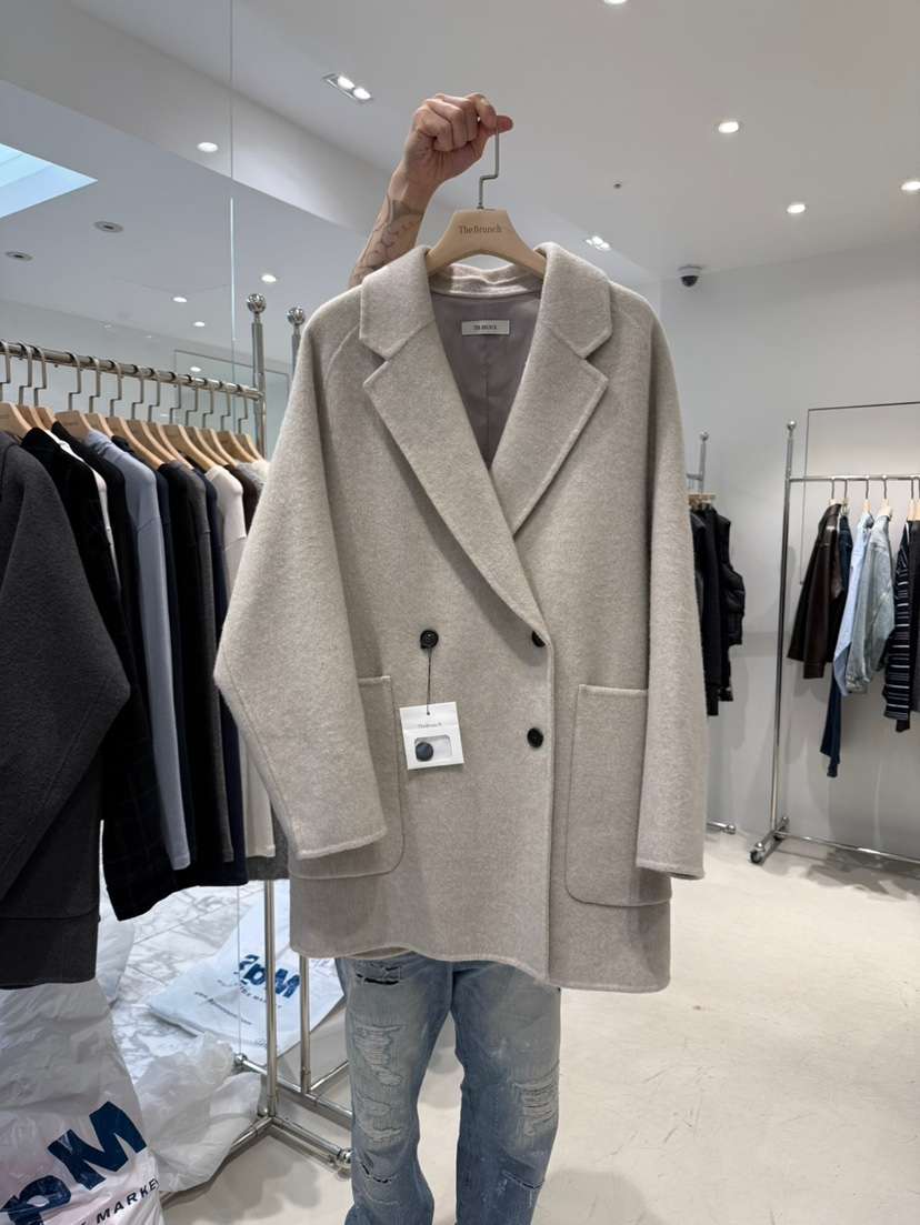 THE BRUNCH東大門㊣代購女士新品休閑職業推薦短款大衣手工THE BRUNCH短款大衣