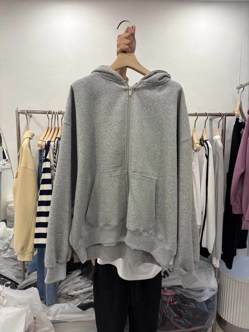 DELICATE東大門㊣代購女士新品熱賣休閑職業衛衣連帽拉鏈衫DELICATE衛衣