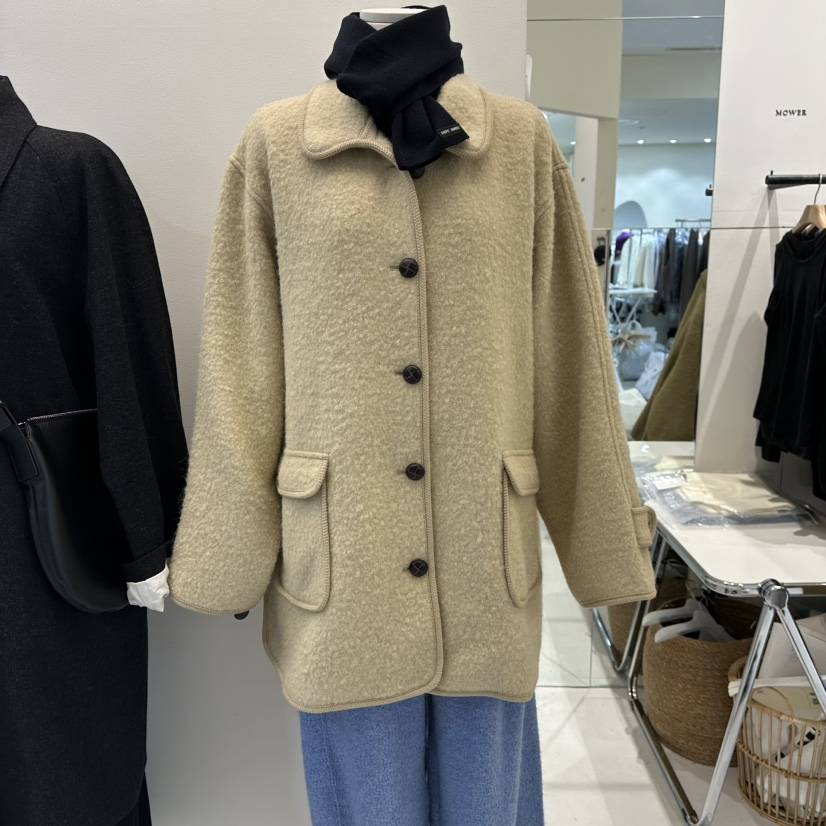 MOWER韓國直郵㊣女士新品人氣職業真品推薦時尚25秋冬中長款大衣MOWER中長款大衣